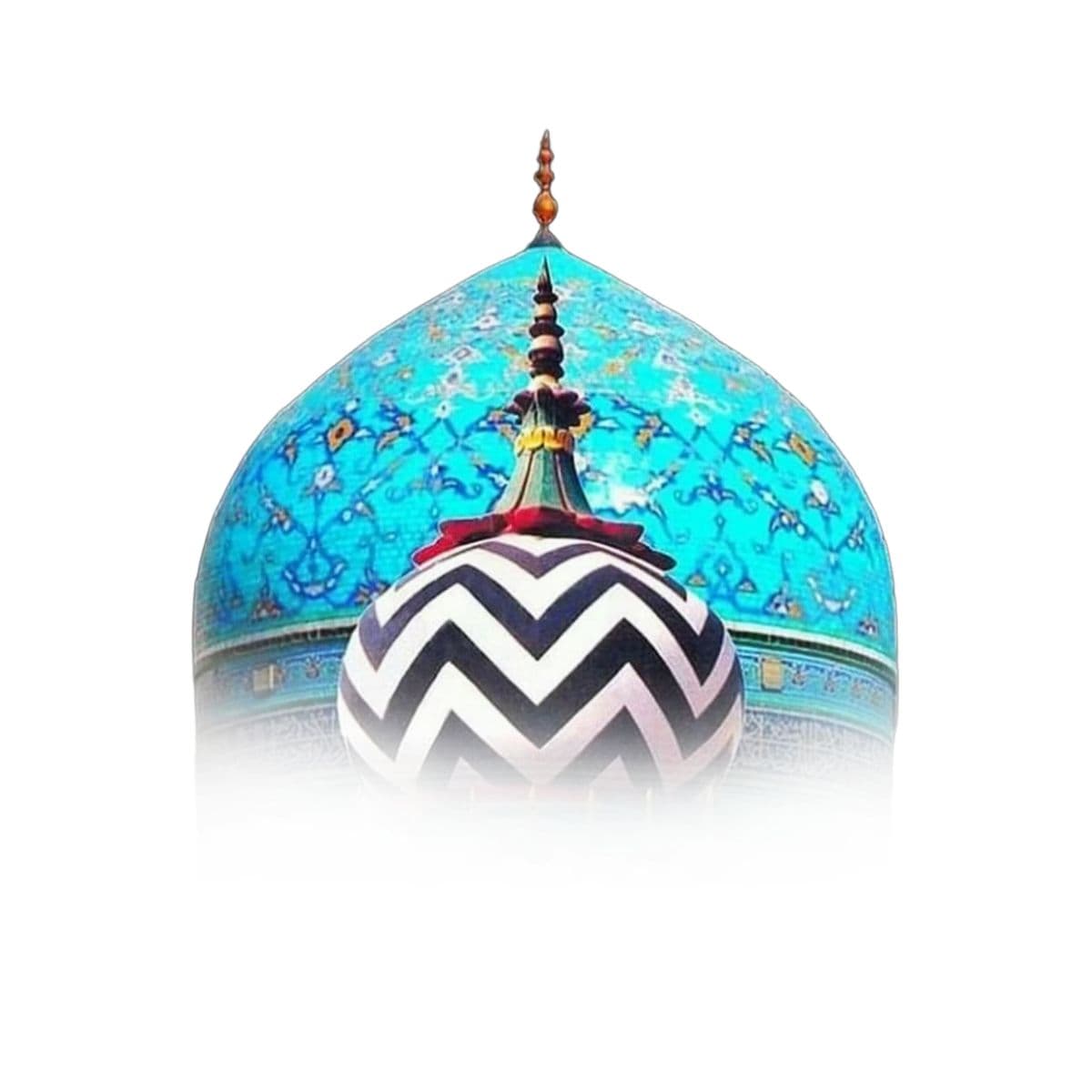 Artwork of the domes associated with Imam Ahmad Raza Khan